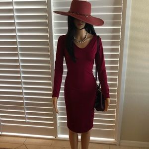 Burgundy tight dress size Medium.